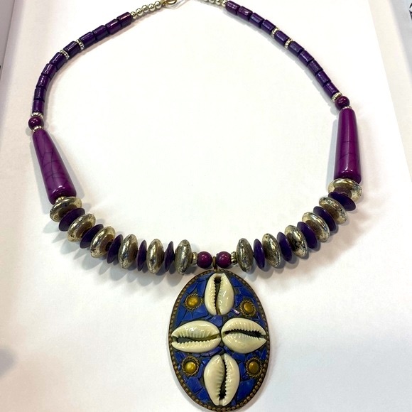 Authentic African Cowrie Shell Necklace - Picture 2 of 4